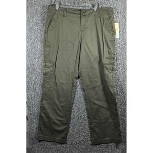 Sonoma Life Style Cargo Pants Olive Green Average Regular Fit Women's 16